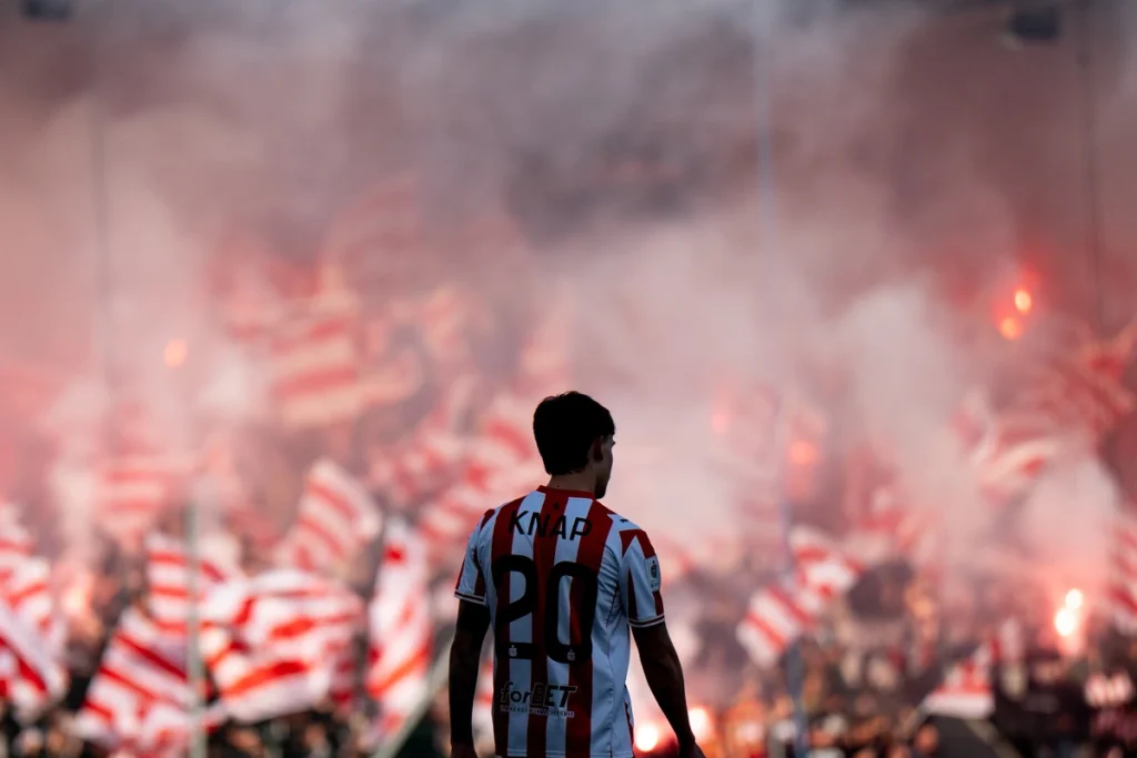 Cracovia oprawa kibice derby z Wieczystą - Knap