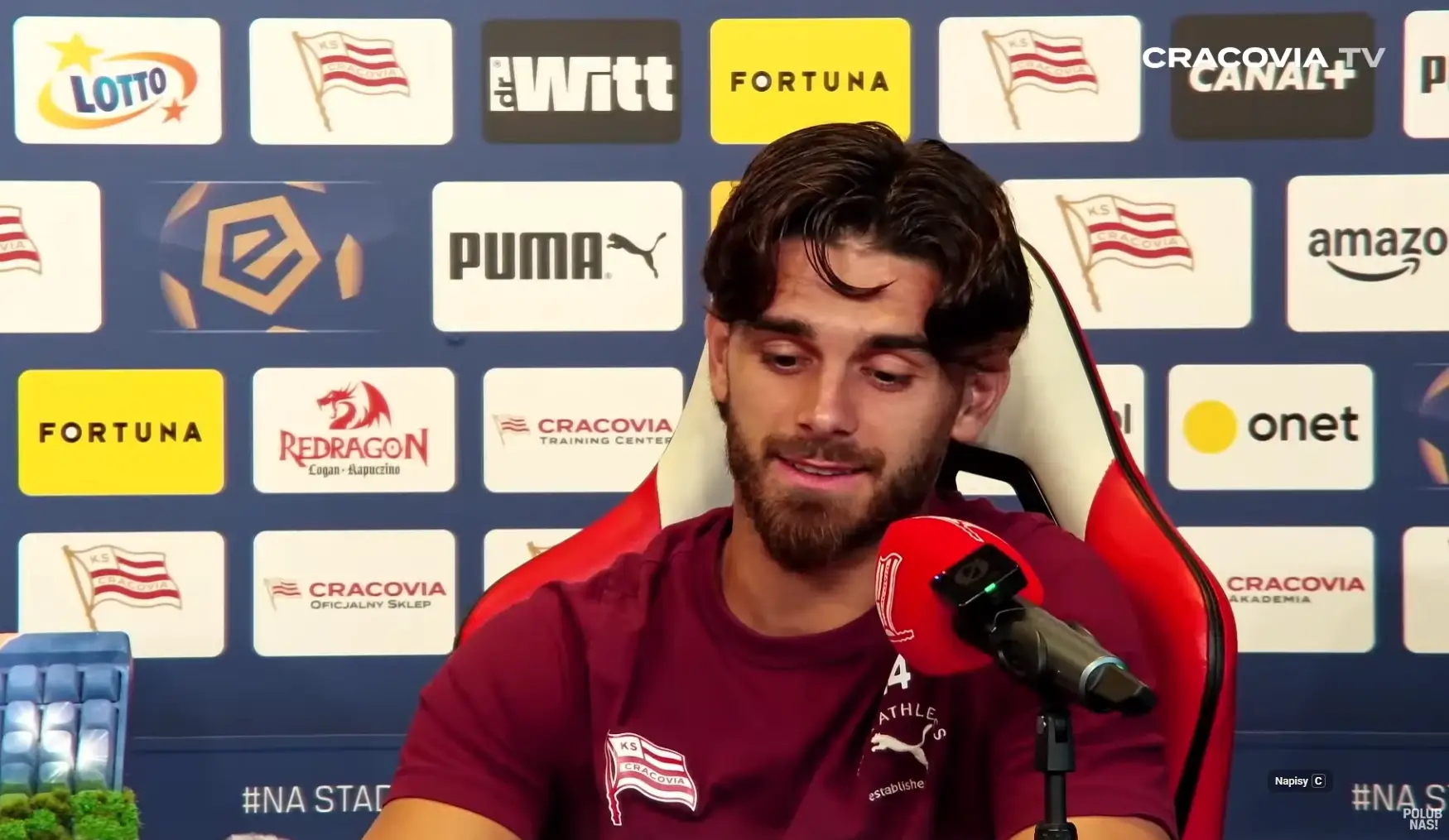 wywiad ajdin hasić i konferencja przed meczem ze slaskiem wrocław